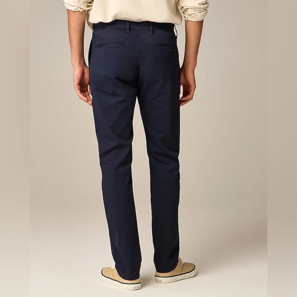 EUC J crew 484 Slim-fit tech oxford pant navy blue 28x32